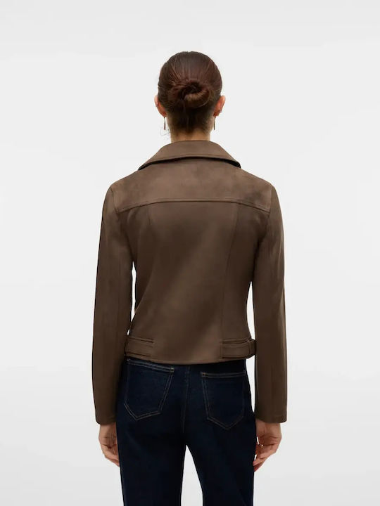 Damen Jacken für Winter Braune Wildleder Damenjacken