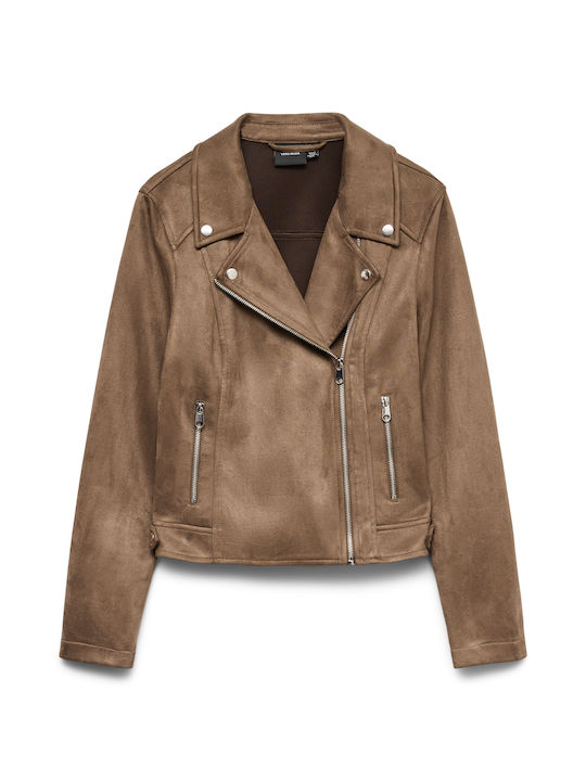 Damen Jacken für Winter Braune Wildleder Damenjacken