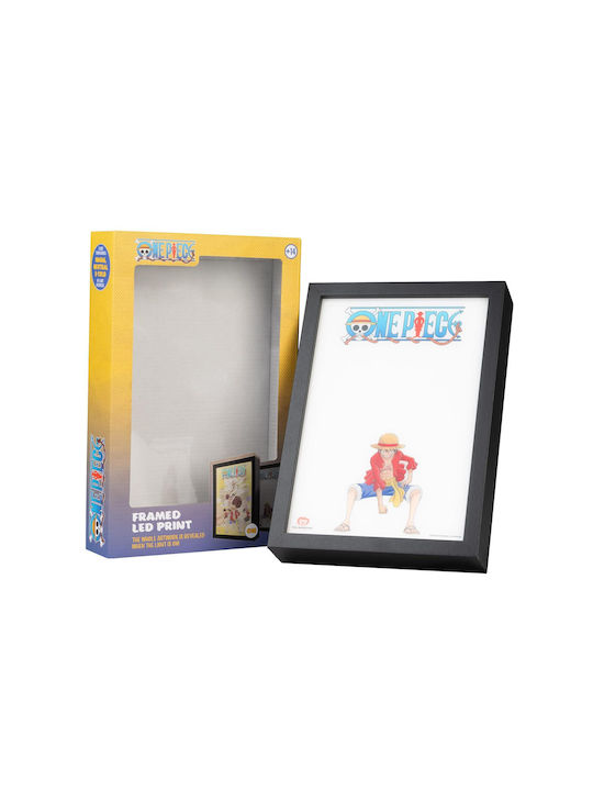 Еднократен Рамка One Piece Luffy Печат С LED Осветление 28x20x5см