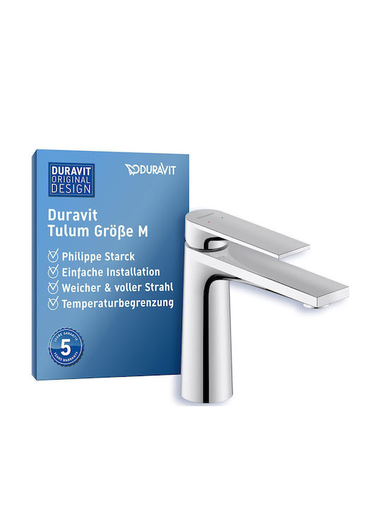 Duravit Αναμεικτική Μπαταρία Νιπτήρα Ασημί