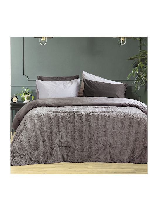 Nima Duvet Cover Queen 220x240cm Velure Cigar Beige 710 GSMGsm 13.5 togs Togs
