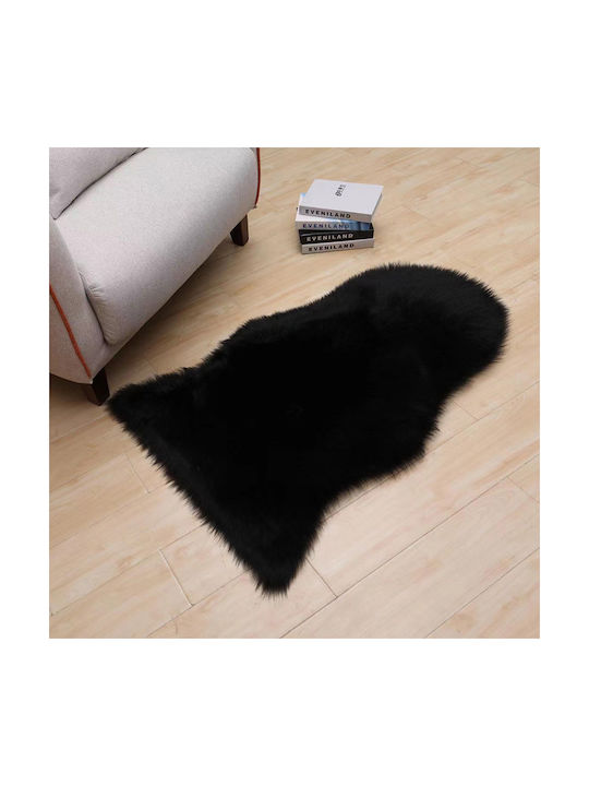 Viopros Χαλί Ορθογώνιο Μουτόν Μαύρο 60x90cm