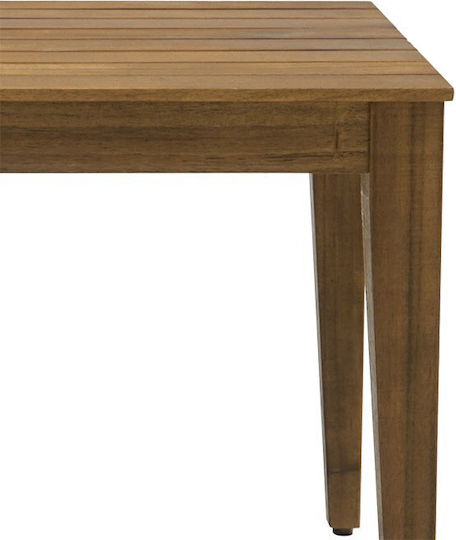 Sitting Room Table for Small Outdoor Spaces Made of Acacia Napole Natural Wood Shade 50x50x45cm