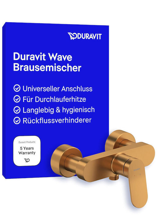 Duravit Αναμεικτική Μπαταρία Ντουζιέρας Μπρονζέ