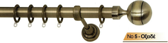 Import Hellas Extendable Metallic Curtain Pole Νο2 Single Φ25mm 140-250cm Oxide