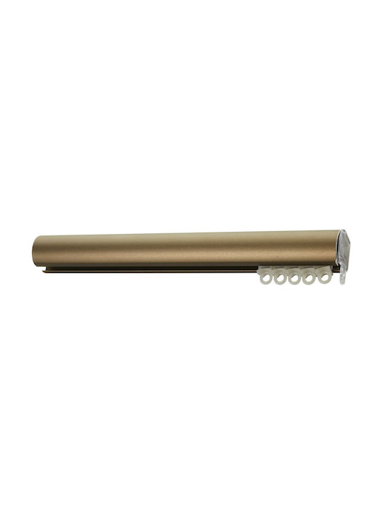 Zogometal Μεταλλικό Κουρτινόξυλο Easy Line Μονό Φ25mm 160εκ. Μπρονζέ