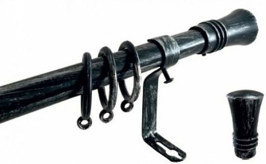 Metallic Extendable Curtain Poles Φ19 120-210cm B2 White Patina Gold