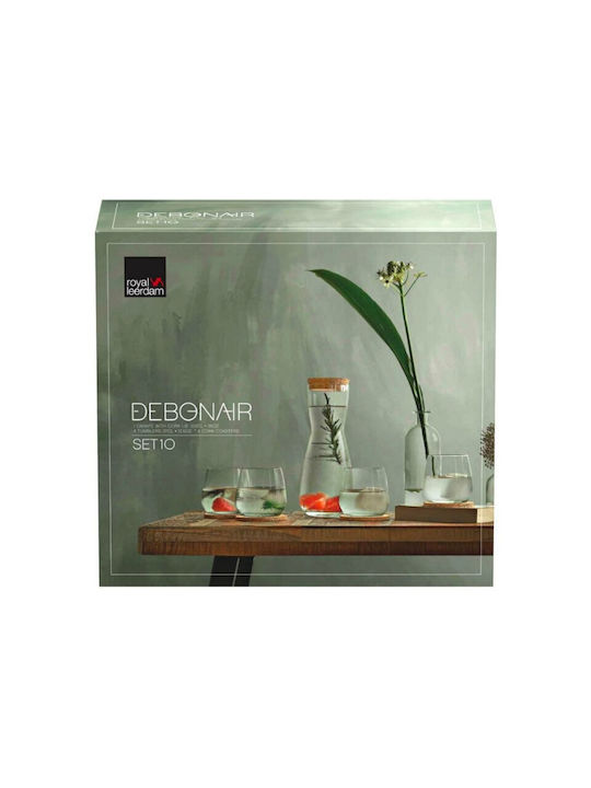 BigBuy Glass Jug with Glasses 4pcs
