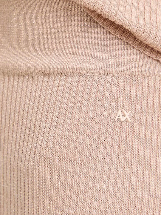 Hohe Taille Midi Damenrock Rosa