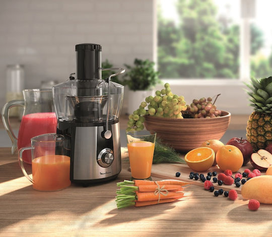 Moulinex Juice Express Αποχυμωτής 800W Inox Ασημί