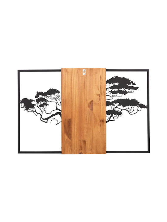 Wall Decor Tree Frame Fb94650 - Metal Leaves - Wood 90x3 Depth X58