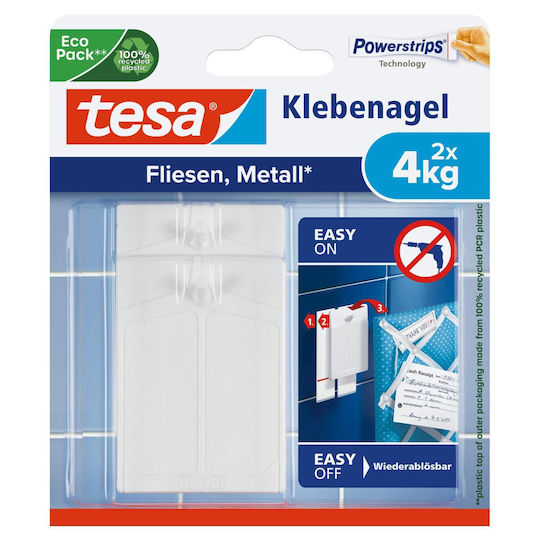 Tesa Adhesive Hooks 2 Pcs
