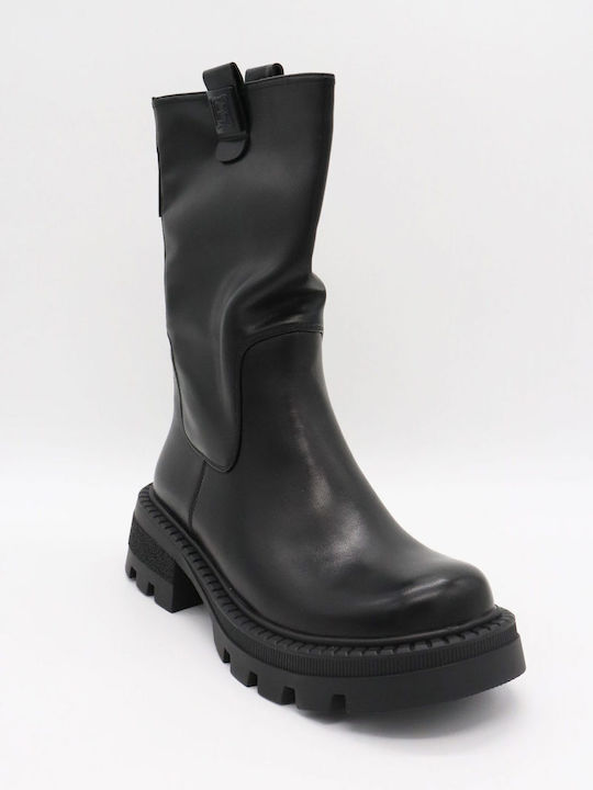 Damen Stiefeletten mit Mittelhohem Absatz Schwarz