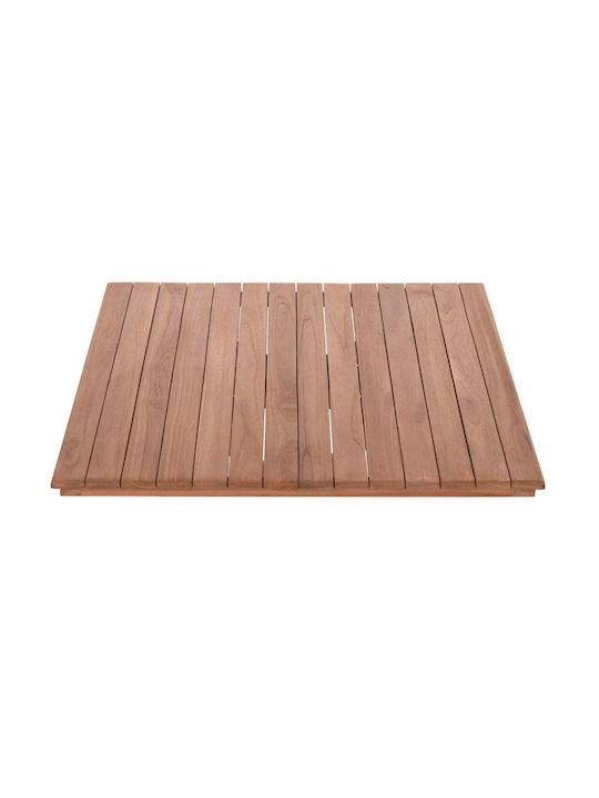 Freebox Square Table Surface made of Solid Wood Natural 70x70x4cm FB918136 1pcs