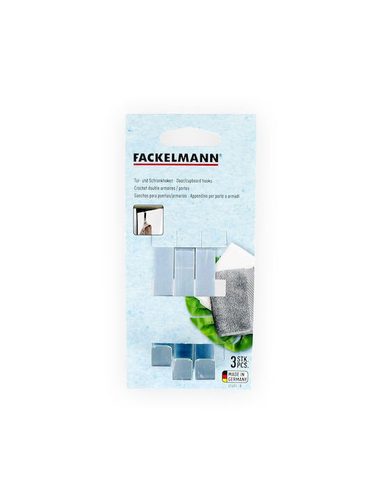 Fackelmann Stainless Steel Door Hook 3 Pieces