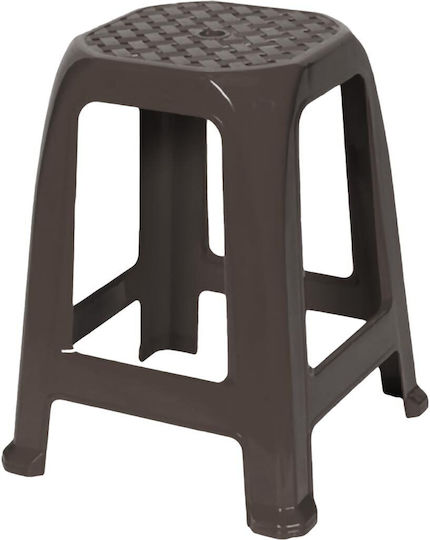 Градински Табурет Ратан Сив 36x36x45см