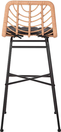 Stool for Bar Outdoor Black, Beige 49x50x101cm