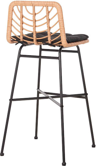 Stool for Bar Outdoor Black, Beige 49x50x101cm