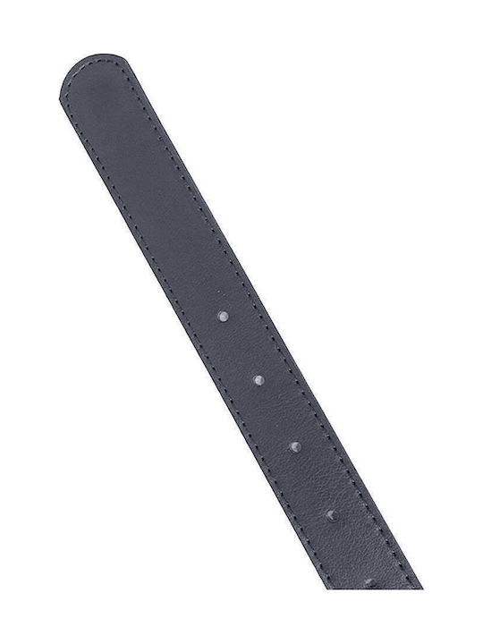 Wide Leather Women's Belt Blue 3009-Blue-115cm