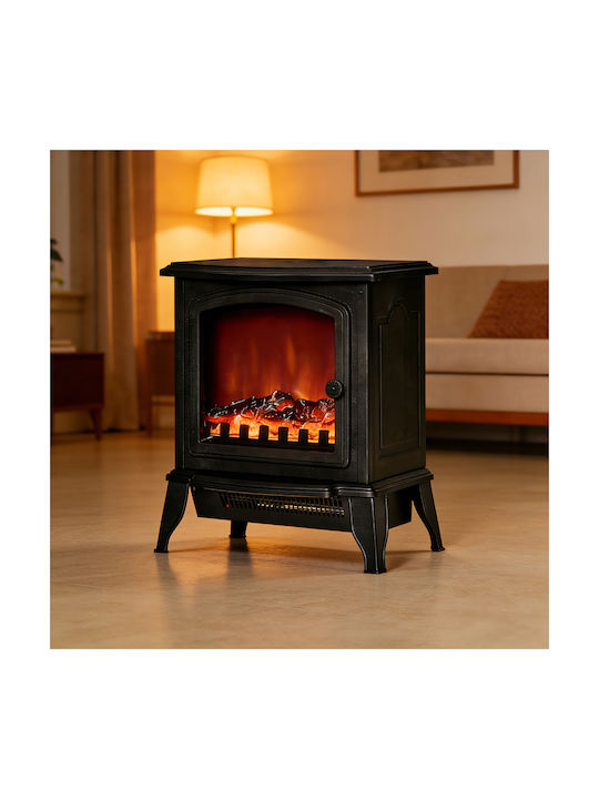 HomCom Floor Electric Fireplace 2000W 36.5x24cm Black