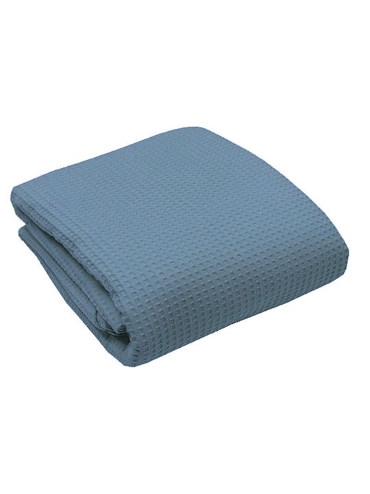 Κουβέρτα Πικέ Cotton Blue Υπέρδιπλη 230×265 Sunshinehome