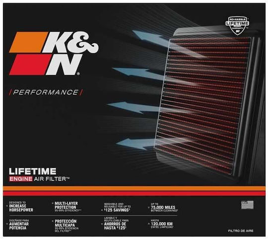 K&N Freeflow Air Filter 240x211 for Suzuki Jimny 2018 1.5L