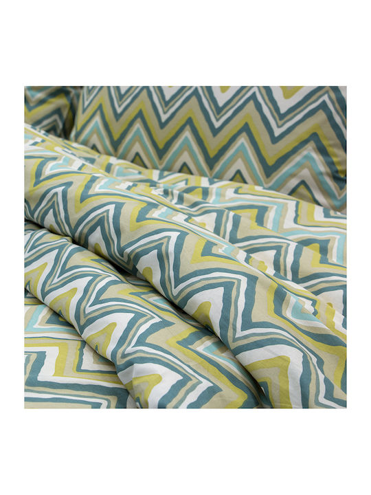 Lino Home Flots Set Bed Sheets for Single Bed with Rubber Hugger 105x200+32cm 3 (3 Pieces)