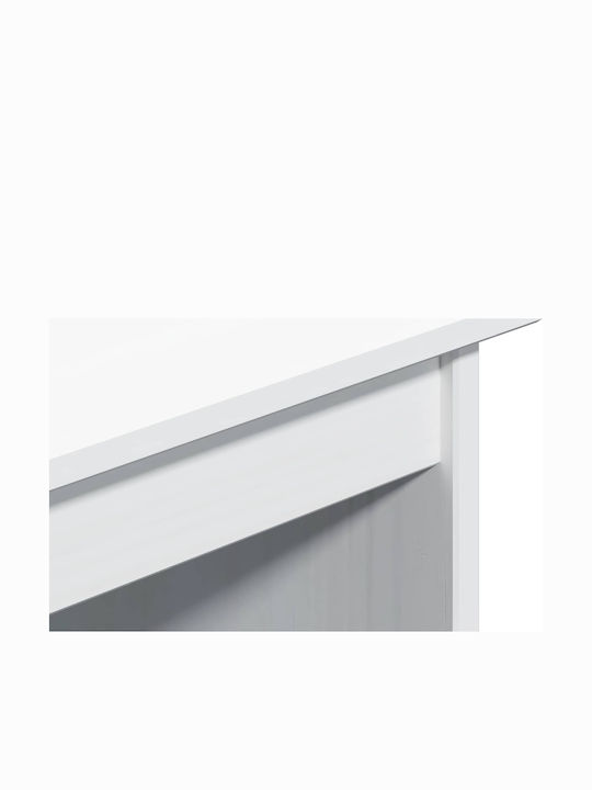 Desk Solid Wood White 112x50x75 cm