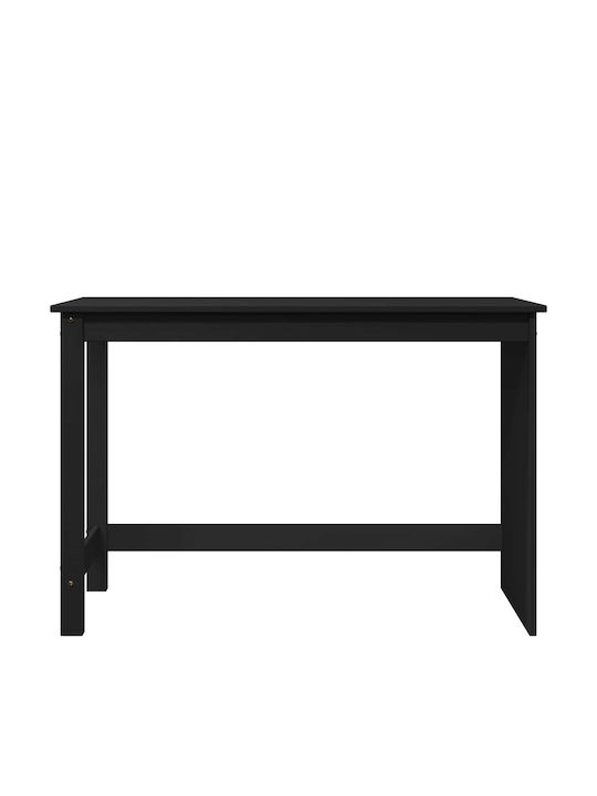 vidaXL Schreibtisch Aus Massivholz Schwarz 112x50x75cm