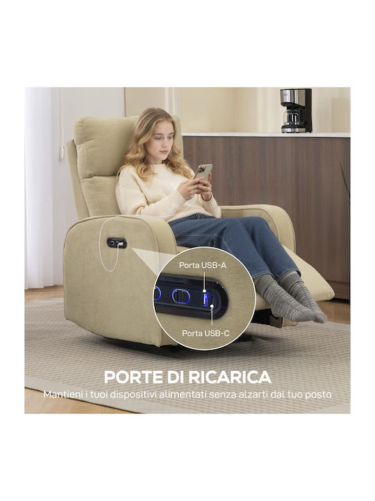 Scaun De Relaxare Relaxează-Te Cu Puf Bej 80x93x103cm
