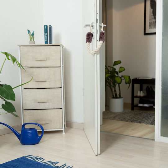 Relaxdays Siguranță de protecție pentru ușă din Plastic în Culoare Bej 2buc
