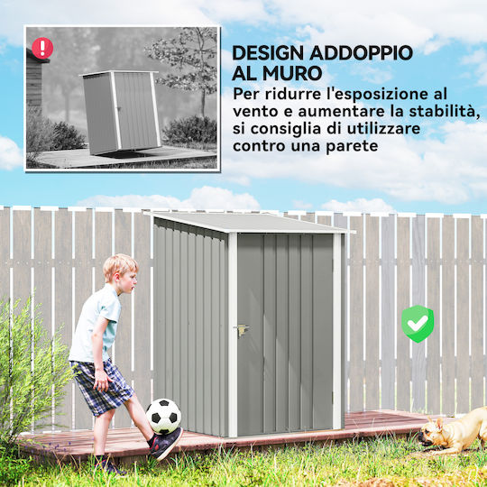 Metallic Garden Shed Galvanized L1xW1.04xH1.6m