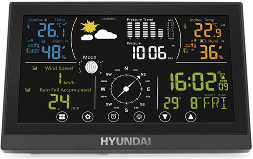 Hyundai HY-WSP5100RWIND Ασύρματος Μετεωρολογικός Σταθμός Ψηφιακός Επιτραπέζιος