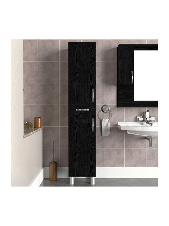 Selina Kitchen Tall Cupboard Sencron Black 35x31x179cm