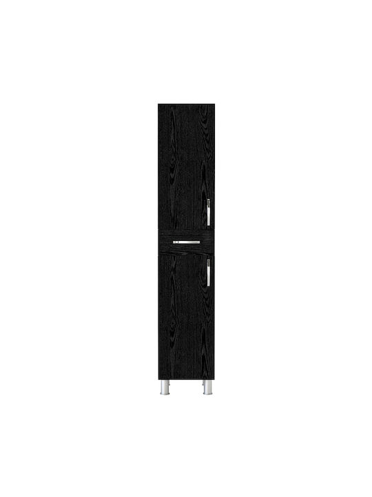 Selina Kitchen Tall Cupboard Sencron Black 35x31x179cm