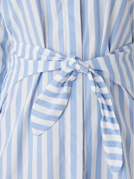 Midi Shirt Dress Light Blue LV044F032G C32