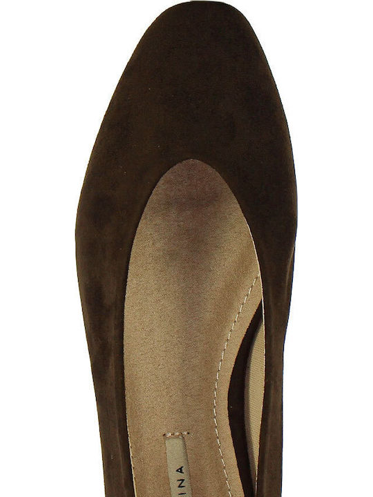 Women's Ballerina Shoes in Brown Colour