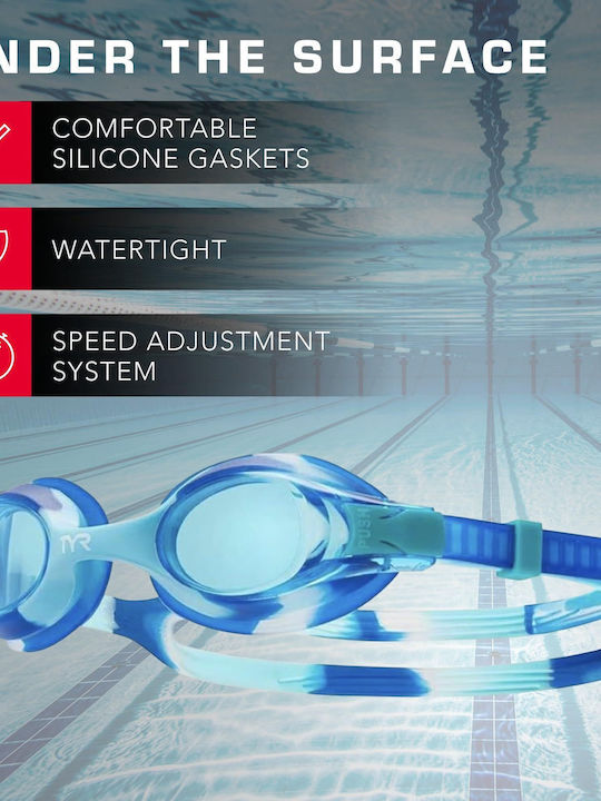 Tyr Swimple Tie Dye Γυαλιά Κολύμβησης Παιδικά Μπλε