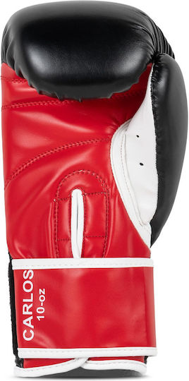 Benlee Marciano Kids Boxing Gloves Made of Synthetic Leather for Competition Black Red White