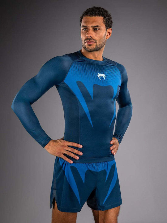 Venum Men's Long Sleeve Shirt VENUM-05914-004 for Jiu-Jitsu Blue