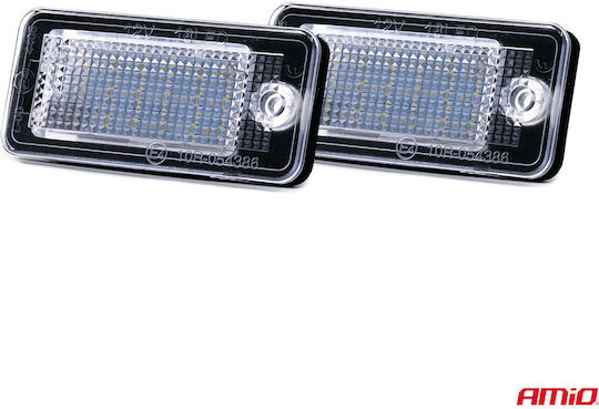 Amio Amio Светлини за регистрационна табела LED Тип Clp01 Превозни средства Audi Работно напрежение 12v 2 броя 04536/am