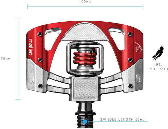 Crank Brothers Clipless Bicycle Pedals Red