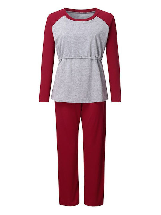 Queen Mother Maternity and Nursing Pajama Set Brondo Gray