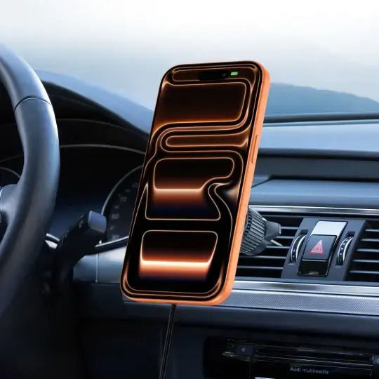 Tech-Protect V9 Arcticboost Car Mobile Mount with Magnet and Wireless Charging MagSafe Black