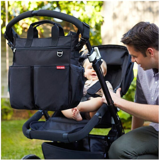 Skip Hop Geantă Pentru Scutece De Umăr / De Mână Duo Signature Tote Neagră 33x35x11 cm