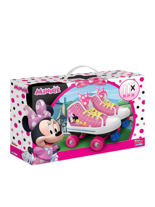 Role inline Disney Minnie, PVC, roz, pentru copii de la 3 ani
