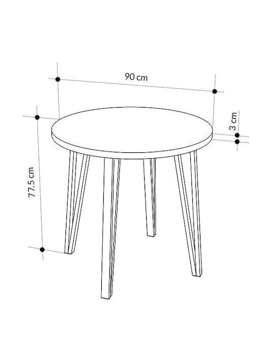 Trapezarie cu 4 Scaune 90x90cm