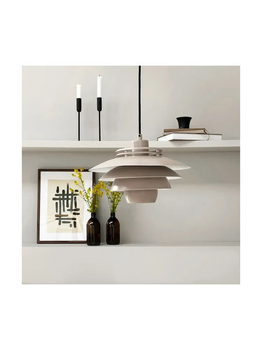 Selected by Pragmatic Beige LED Pendant Ceiling Light with Warm White Light 30x30x24cm