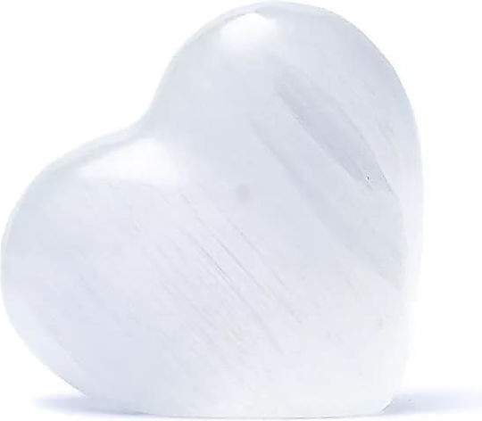 Semi-Precious Stone Selenite Heart Stone Selenite Heart Shape 6cm