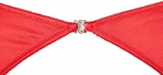 Passionate Red Shelf Bra Set